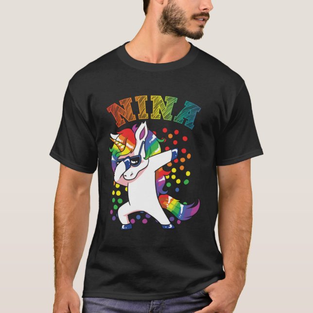 T-shirt NIna Dabbing Unicorn (Devant)