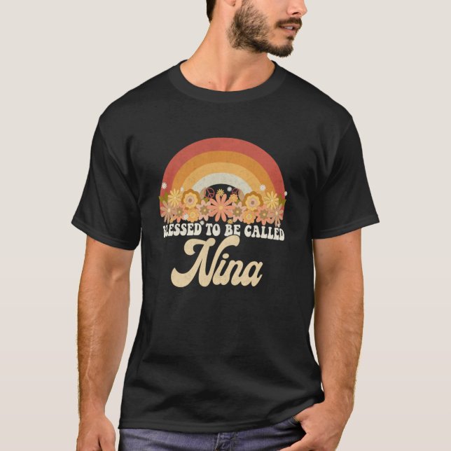 T-shirt Nina Fête Des Mères Heureuse D'Être Appelée Nina S (Devant)