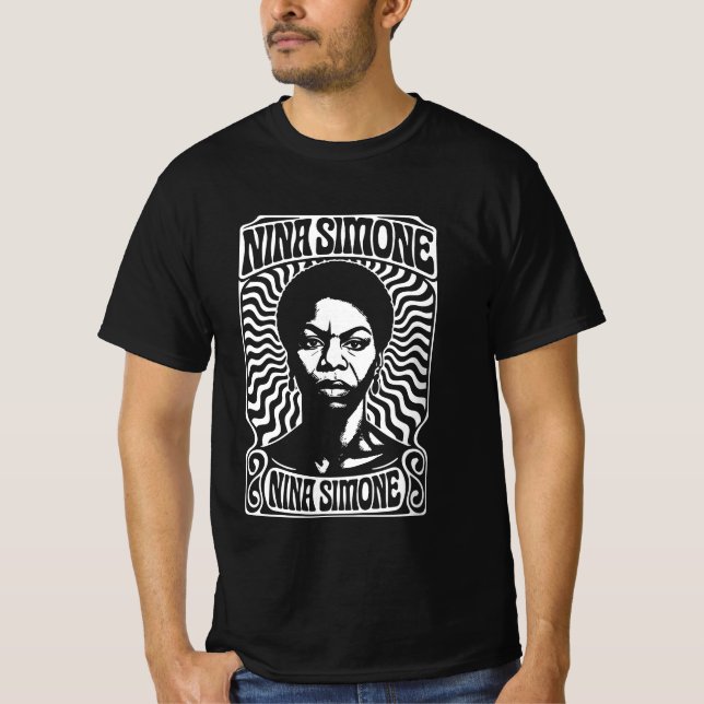 T-shirt Nina Simone – Affiche vintage psychédélique (Devant)