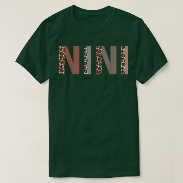 T-shirt Nini Empreinte de léopard Maman mignonne Fête des  (Design devant)