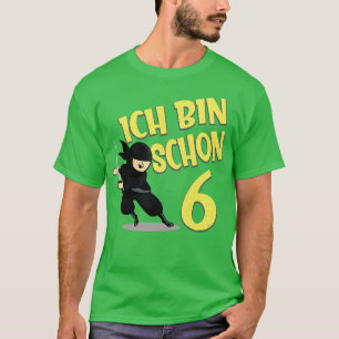T-shirt Ninja 6 Kinder Geburtstag 6 Jahre