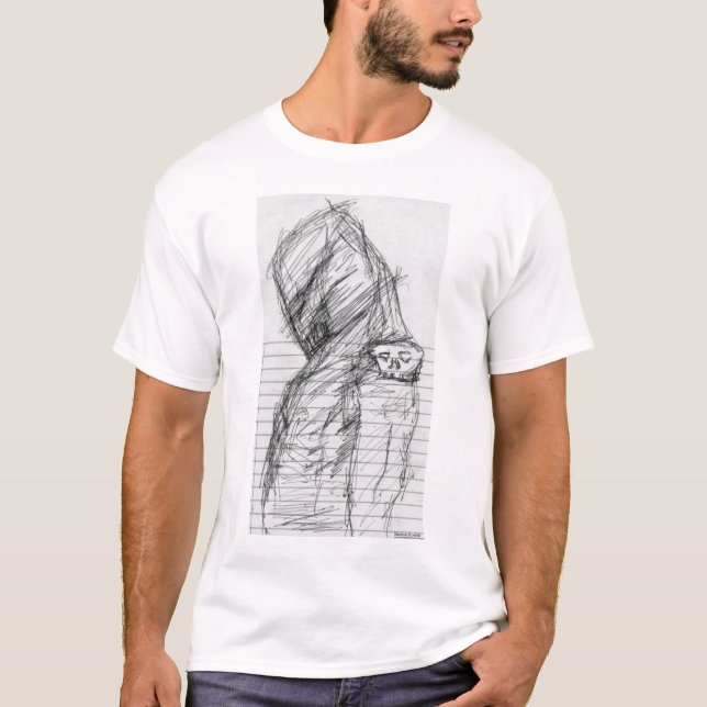 T-shirt Ninja actionné par sort malheureux (Devant)