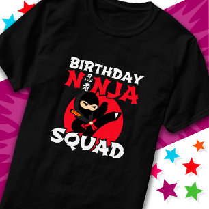 T-shirt Ninja Anniversaire de fête Thème Anniversaire Ninj