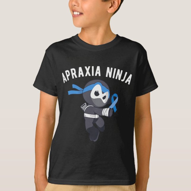 T-shirt Ninja Apraxia Sensibilisation Discours Trouble Nin (Devant)