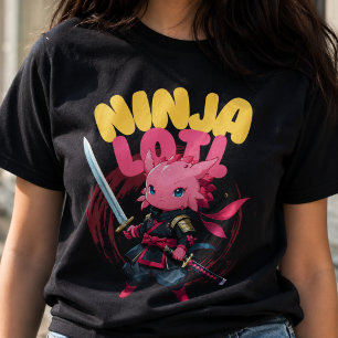 T-shirt Ninja Axolotl Mignon - Animal Aquatique Attachant