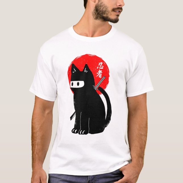 T-shirt Ninja cat (Devant)