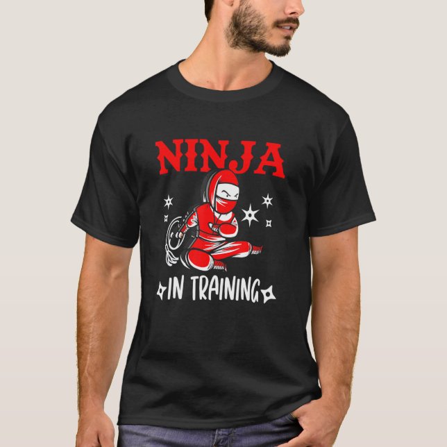 T-shirt Ninja En Formation Pour Les Enfants Shinobi Karate (Devant)