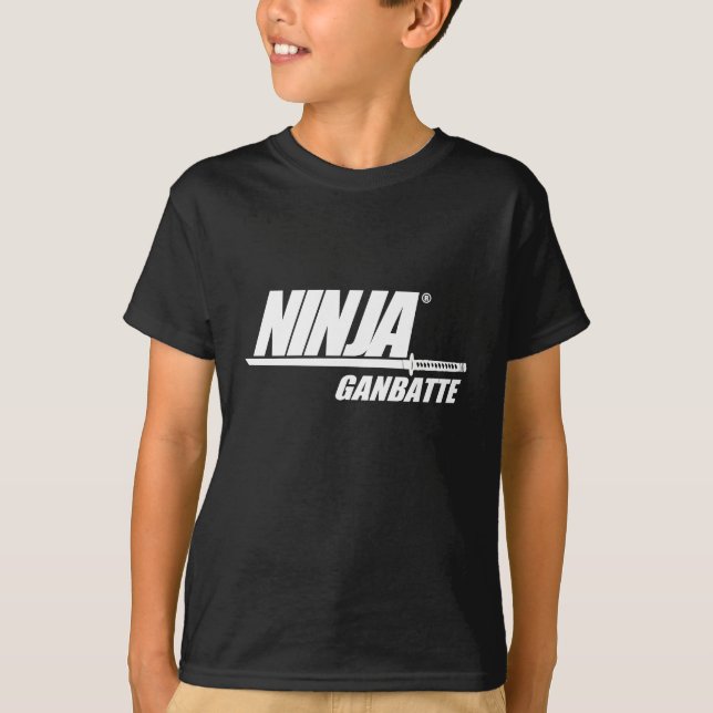 T-shirt Ninja Ganbatte (Devant)