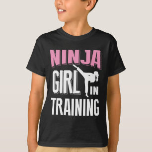 T-shirt Ninja Girl En Formation Karate Taekwondo S Pour Gi