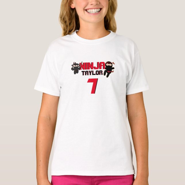 T-shirt NINJA Movie Star Warrior Kicking it Karatkids (Devant)