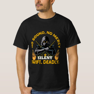 T-Shirt Ninja « Pas de Son, Pas de Pitié » – Mort