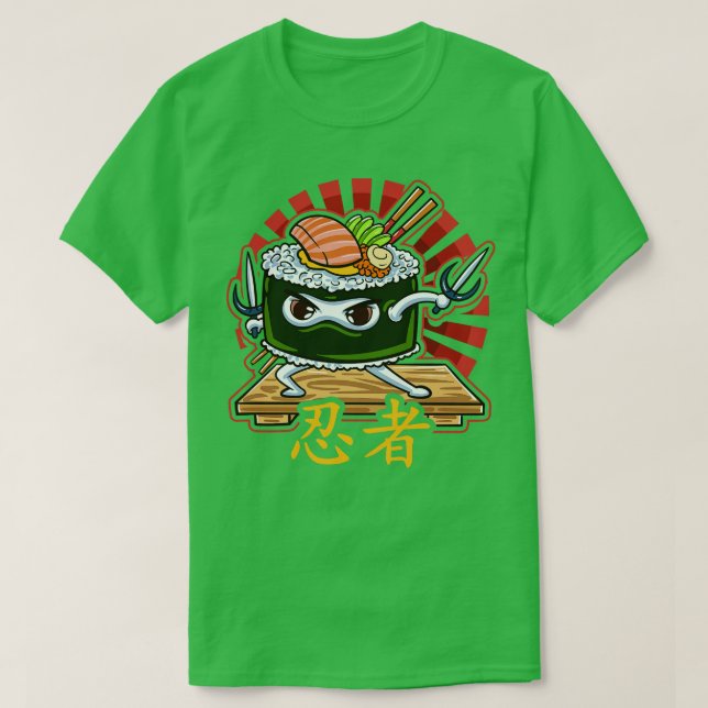 T-shirt Ninja Sushi Japon Japonais (Design devant)