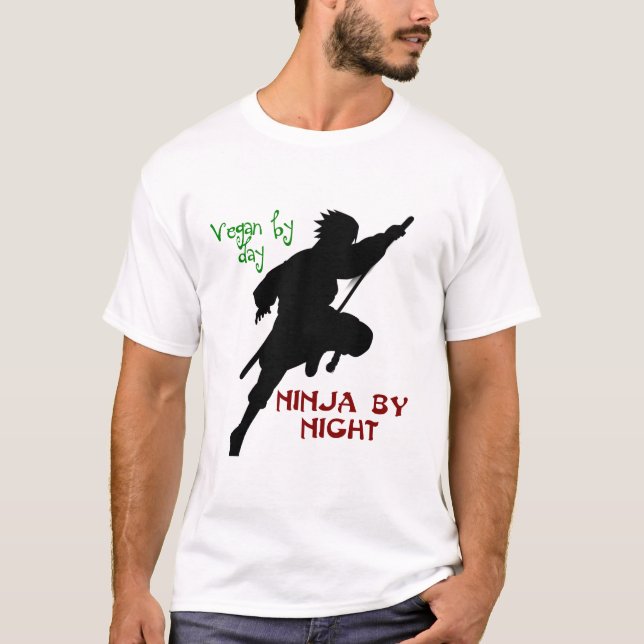 T-shirt Ninja végétalien (Devant)