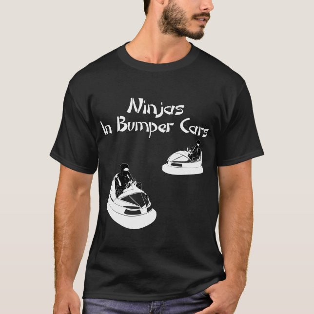 T-shirt Ninjas dans des voitures de butoir - obscurité (Devant)