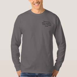 T-shirt N'inquiétez pas la croix de la chemise w/Steel de