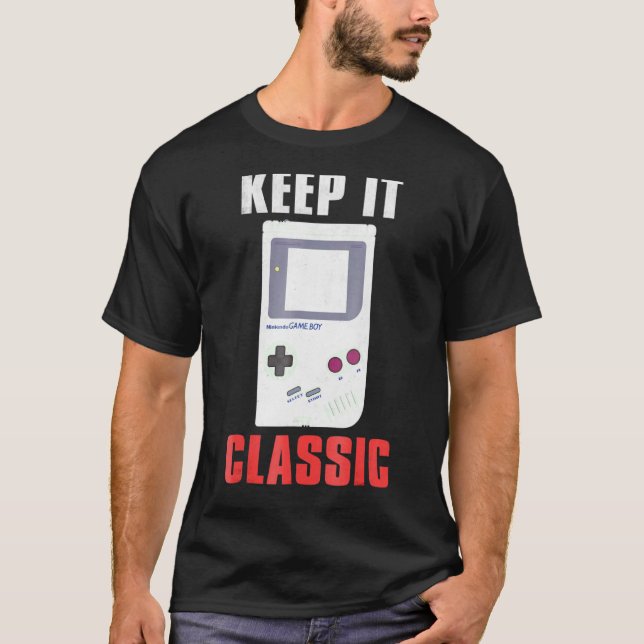 T-shirt Nintendo Game Boy Keep It Classic Gamer Graphic (Devant)