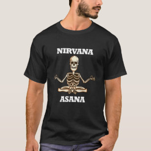T-shirt Nirvana Asana Squelette Méditation Énergie
