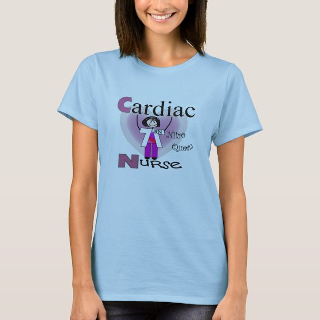 T-shirt NITRO de REINE d'infirmière cardiaque (Devant)