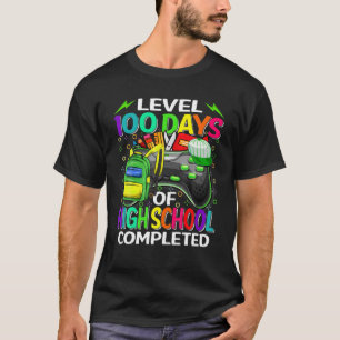 T-shirt Niveau 100 Jours De Lycée Terminé Gamer Boys
