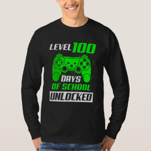 T-shirt Niveau 100 Jours d'école débloqué Vidéo du 100e jo
