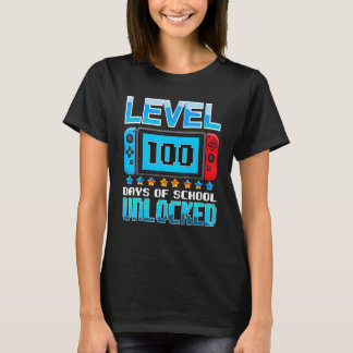 T-shirt Niveau 100 Jours d'école débloqués Game Over Garço