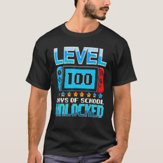 T-shirt Niveau 100 Jours d'école débloqués Game Over Garço