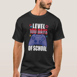 T-shirt Niveau 100 Jours D'école Débloqués Tenues De Jeux