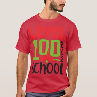 T-shirt Niveau 100 Vidéo Jeu 100 jours de garçons d'école