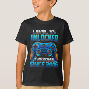 T-shirt Niveau 10 Débloqué Incroyable Depuis Anniversaire 