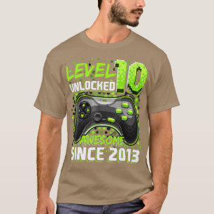 T-shirt Niveau 10 Déverrouillé Awesome 2013 jeu vidéo 10th