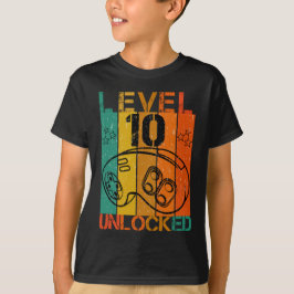 T-SHIRT NIVEAU 10 DÉVERROUILLÉ - JEUX D'ANNIVERSAIRE AMUSA