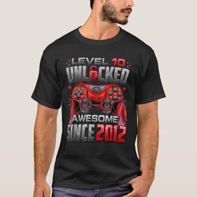 T-shirt Niveau 10 déverrouillé stupéfiant depuis 2012 10e  (Devant)