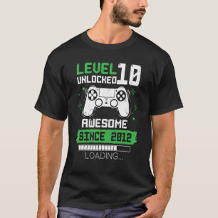 T-shirt Niveau 10 déverrouillé stupéfiant depuis 2012 Game