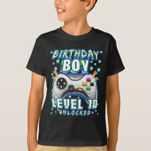 T-shirt Niveau 10 Jeux vidéo non bloqués 10th Birthday Gam