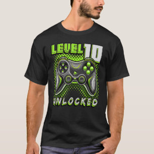 T-shirt Niveau 10 Jeux vidéo non bloqués 10th Birthday Gam