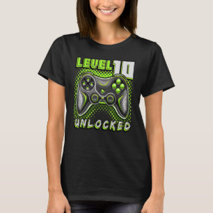 T-shirt Niveau 10 Jeux vidéo non bloqués 10th Birthday Gam