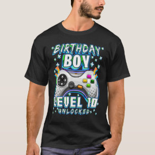 T-shirt Niveau 10 Jeux vidéo non bloqués 10th Birthday Gam