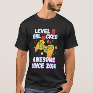 T-shirt Niveau 11 Débloqué Incroyable Jeu Vidéo 2014 11ème