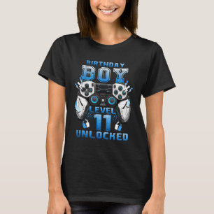 T-shirt Niveau 11 Débloqué Joueur de jeux vidéo 11e annive