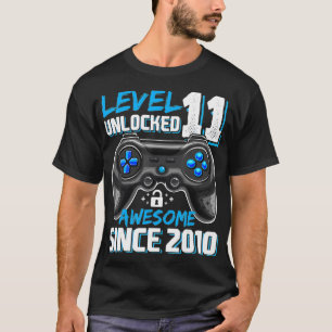 T-shirt Niveau 11 Déverrouillé Awesome 2010 jeu vidéo 11th