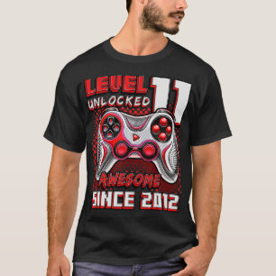 T-shirt Niveau 11 Déverrouillé Awesome 2012 jeu vidéo 11th