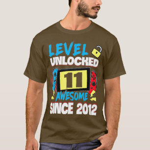 T-shirt Niveau 11 Déverrouillé Awesome 2012 jeu vidéo 11th