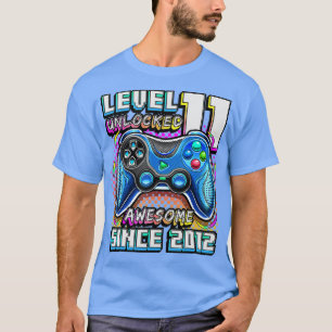 T-shirt Niveau 11 Déverrouillé Awesome 2012 jeu vidéo 11th