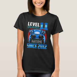 T-shirt Niveau 11 Déverrouillé Awesome depuis 2012 Jeu 11è