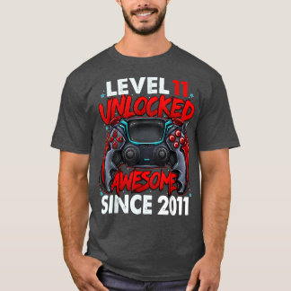 T-shirt Niveau 11 Déverrouillé stupéfiant depuis 2011 11e