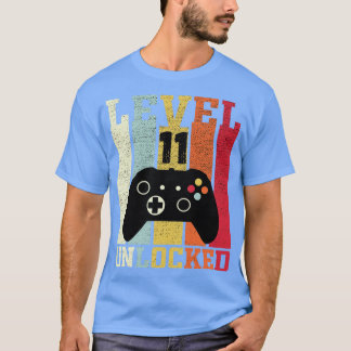 T-shirt Niveau 11 Déverrouillé Vidéo amusante 11e cadeau d