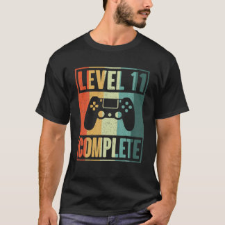 T-shirt Niveau 11 Gamer vidéo complet - 11E Mariage Anive