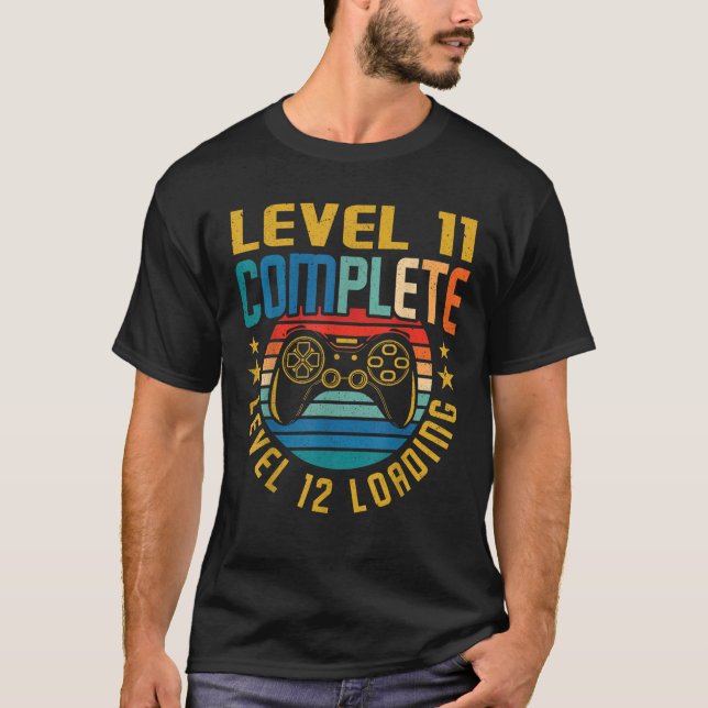 T-shirt Niveau 11 Niveau complet 12 Chargement 11e anniver (Devant)