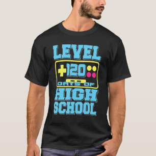 T-shirt Niveau 120 Jours De Joueur Du Lycée Présent