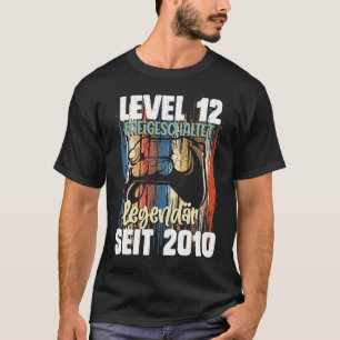 T-shirt Niveau 12 Anniversaire Garçon Gamer depuis 2010